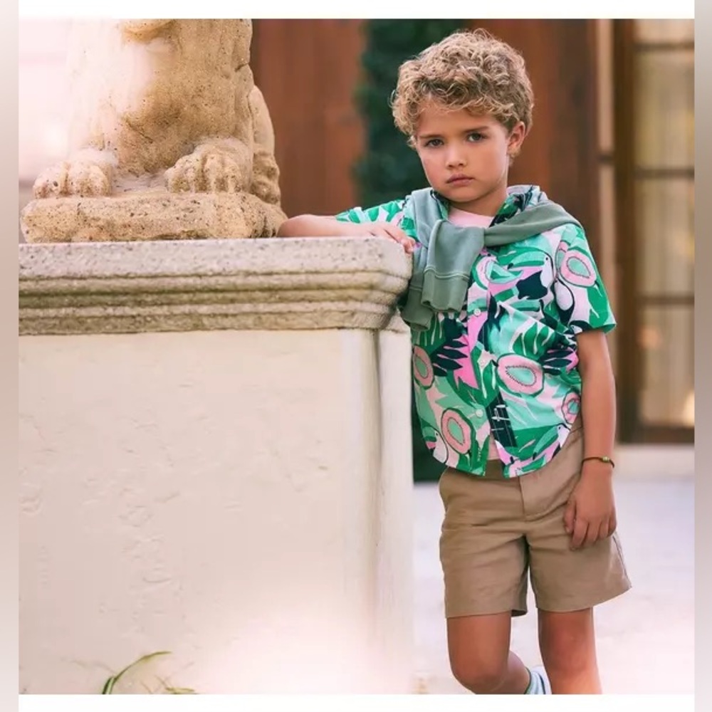 Brand New Janie & Jack Toddler Boys Tropical Button Down Shirt, Size 2T, NWT - Picture 3 of 3